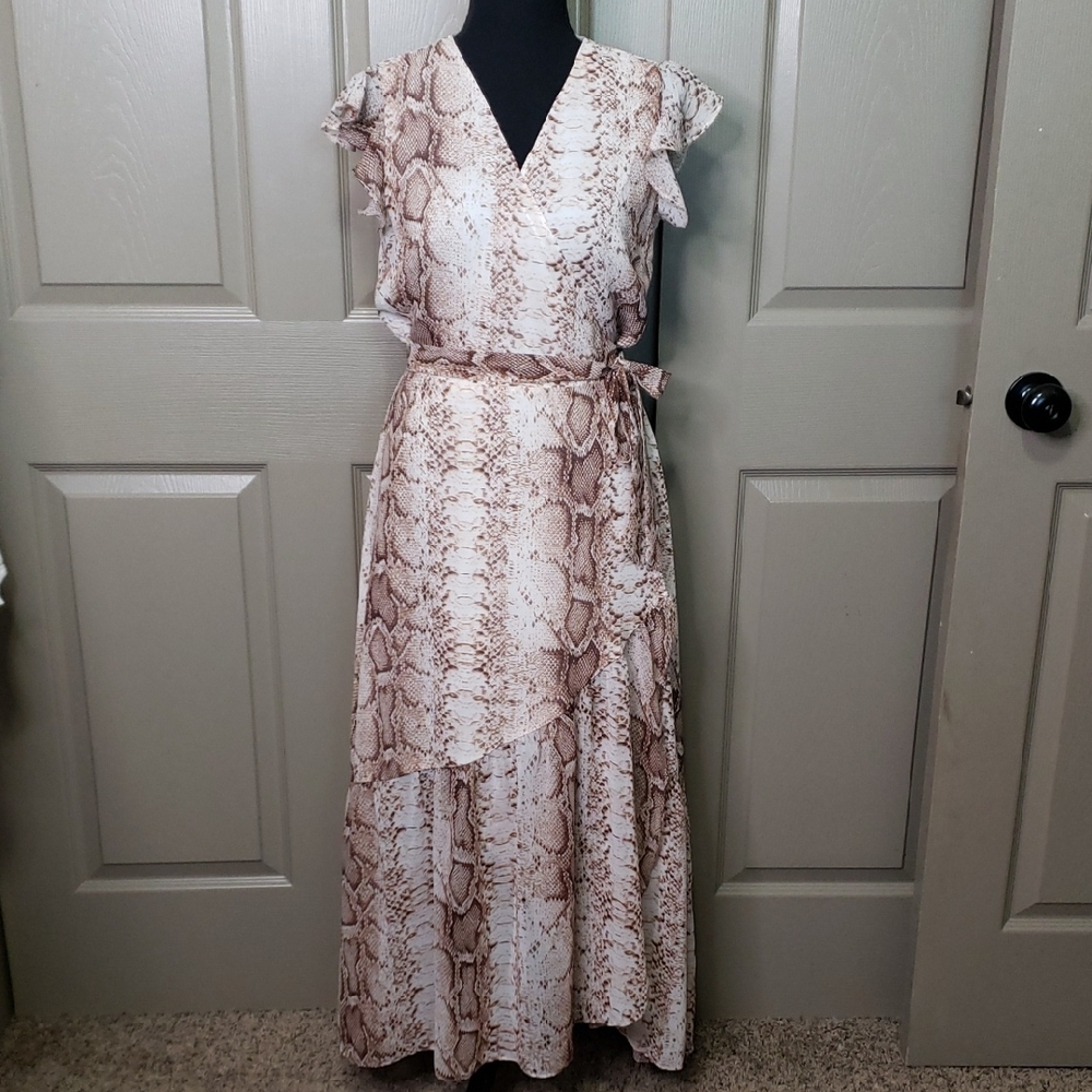 NWT Bar 111 Essentials Snake Python Print Wrap Ma… - image 1